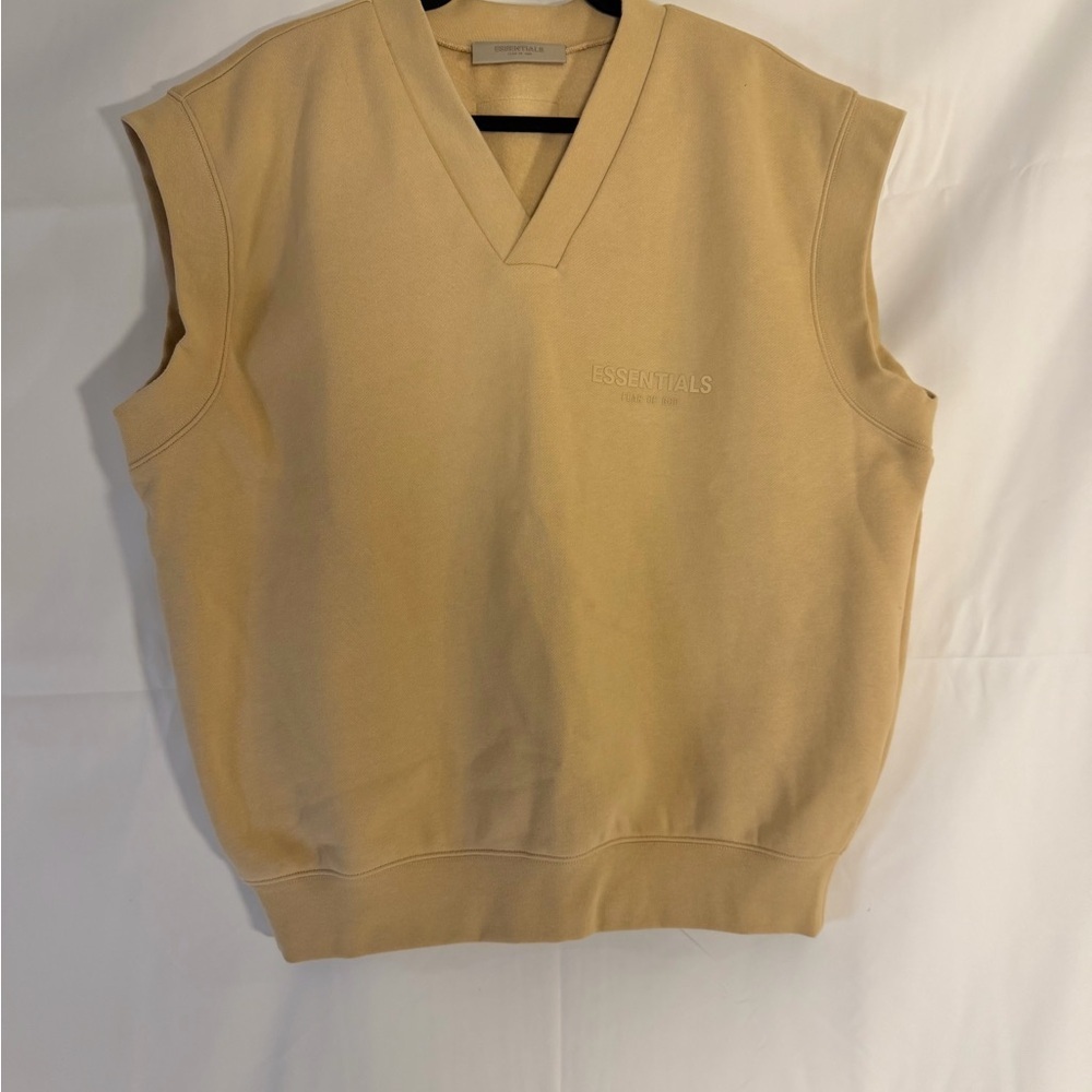 Essentials Fear of God V-Neck Vest, size large.
